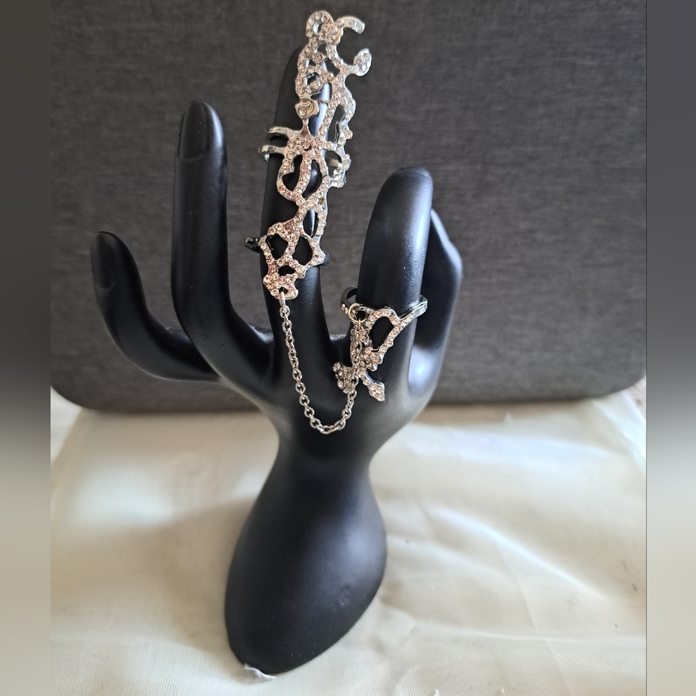 Silverlke Chain Double Ring.